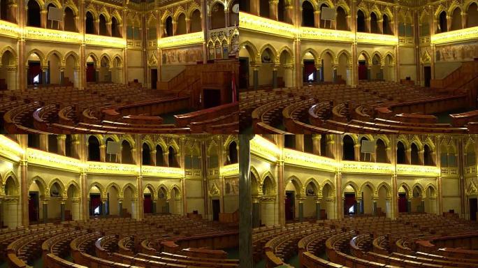 匈牙利布达佩斯——2018年5月8日:议会大厦内景。