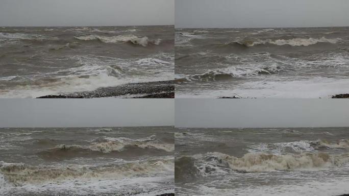 海上猛烈风暴。