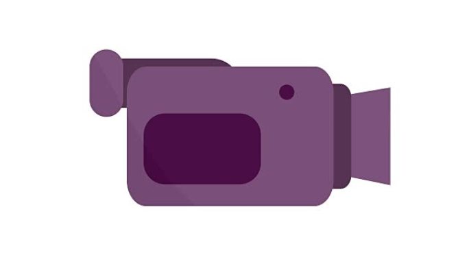 摄像机摄像机图标符号运动图形进出动画紫色