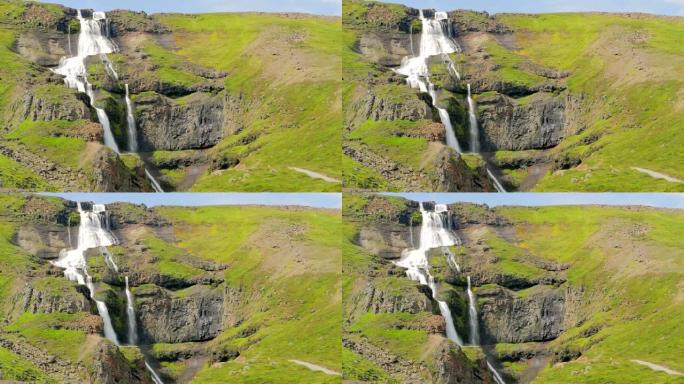 冰岛的Rjukandi瀑布，慢动作