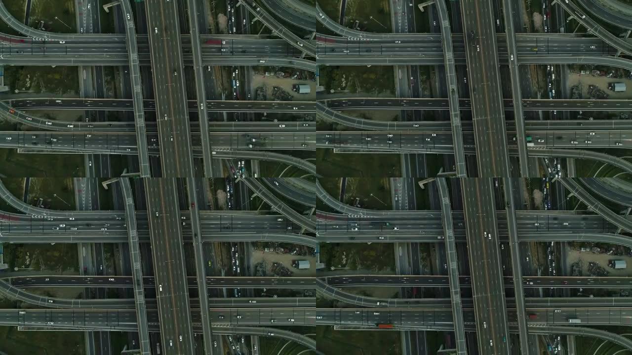 Aerial Shot of a Highway traffic