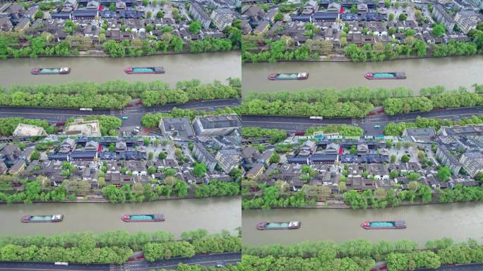最新航拍杭州大运河