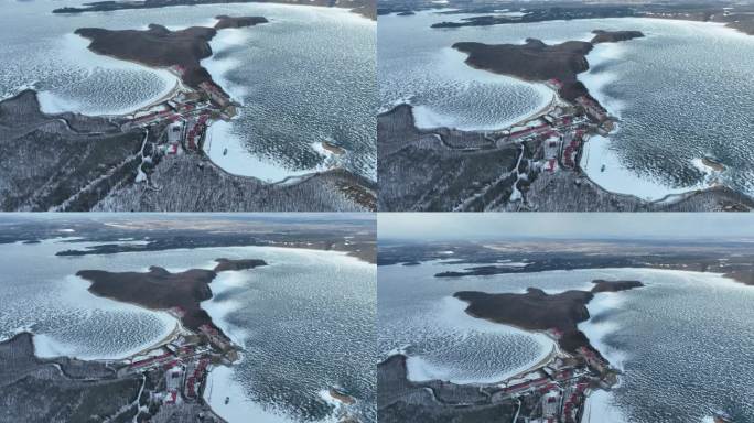 原创黑龙江牡丹江市镜泊湖自然风光航拍