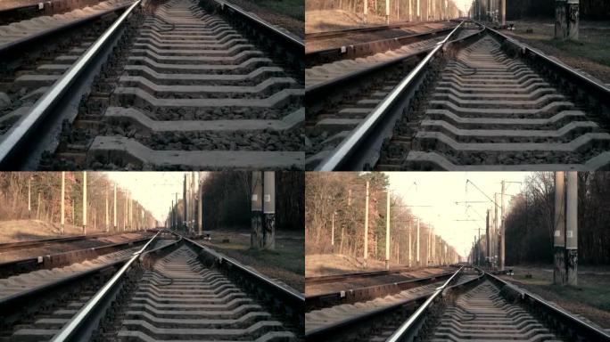 铁路。火车用铁路路轨
