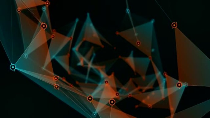 Plexus 3D渲染抽象网络技术科学背景