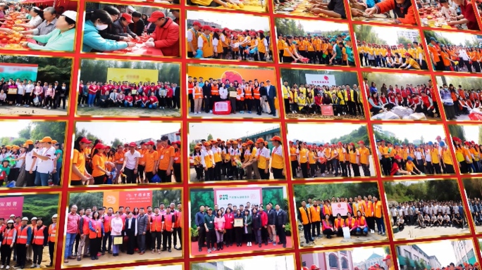 照片墙100张金色企业商务科技图文汇聚