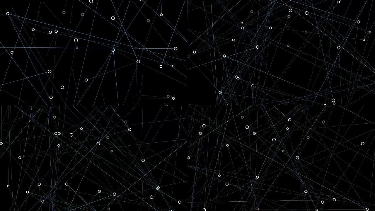 网络连接云抽象背景动画-新动态技术动态彩色视频素材