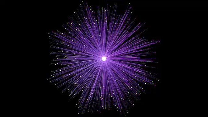 网络连接爆炸紫云抽象背景动画-新动态技术动态彩色视频素材