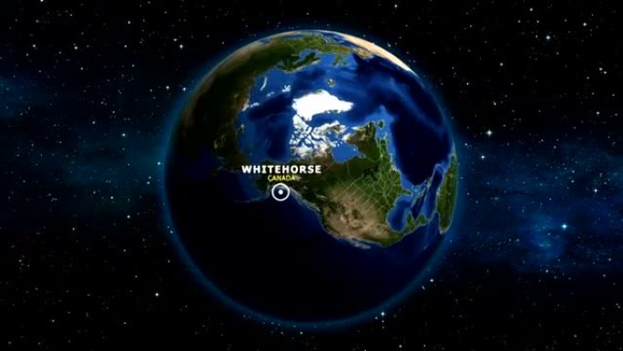 地球放大地图-加拿大怀特霍斯