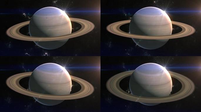 土星在太空中揭示