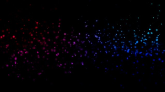 红蓝背景4K的可循环粒子
