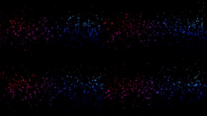 红蓝背景4K的可循环粒子