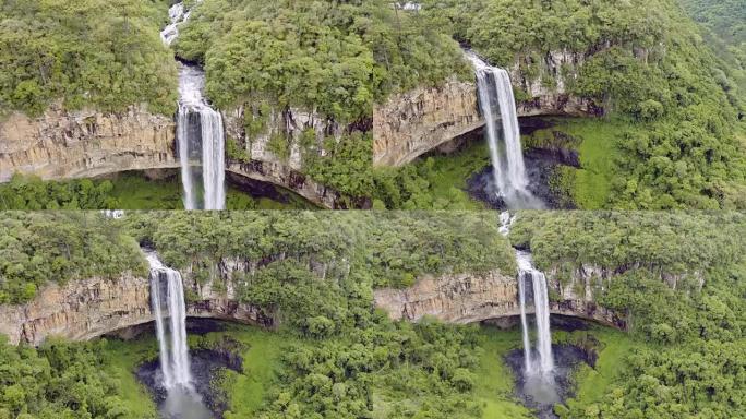 Caracol Falls in Canela，RS，巴西