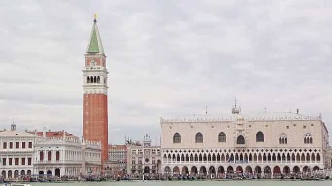 从海船全景圣马可多格宫看威尼斯城意大利