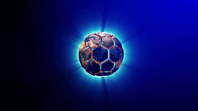 NASA，alpha提供的太空中行星形式的足球，地图和纹理