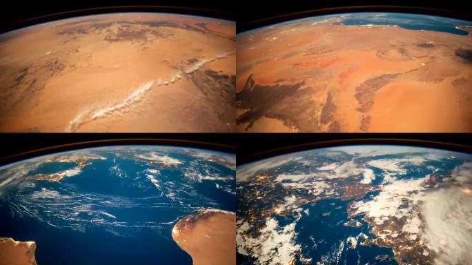 来自太空的撒哈拉沙漠和地中海