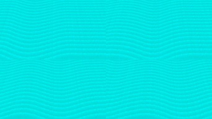 毛茸茸的毛巾特写图案背景波浪移动绿色，波浪概念设计，无缝循环动画4K，带复制空间
