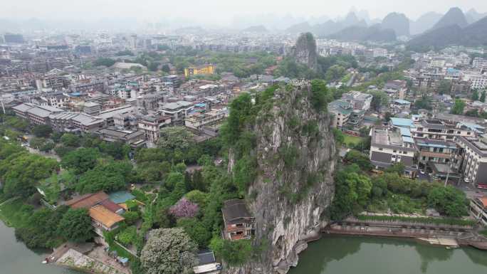 广西桂林伏波山景区航拍 (9)