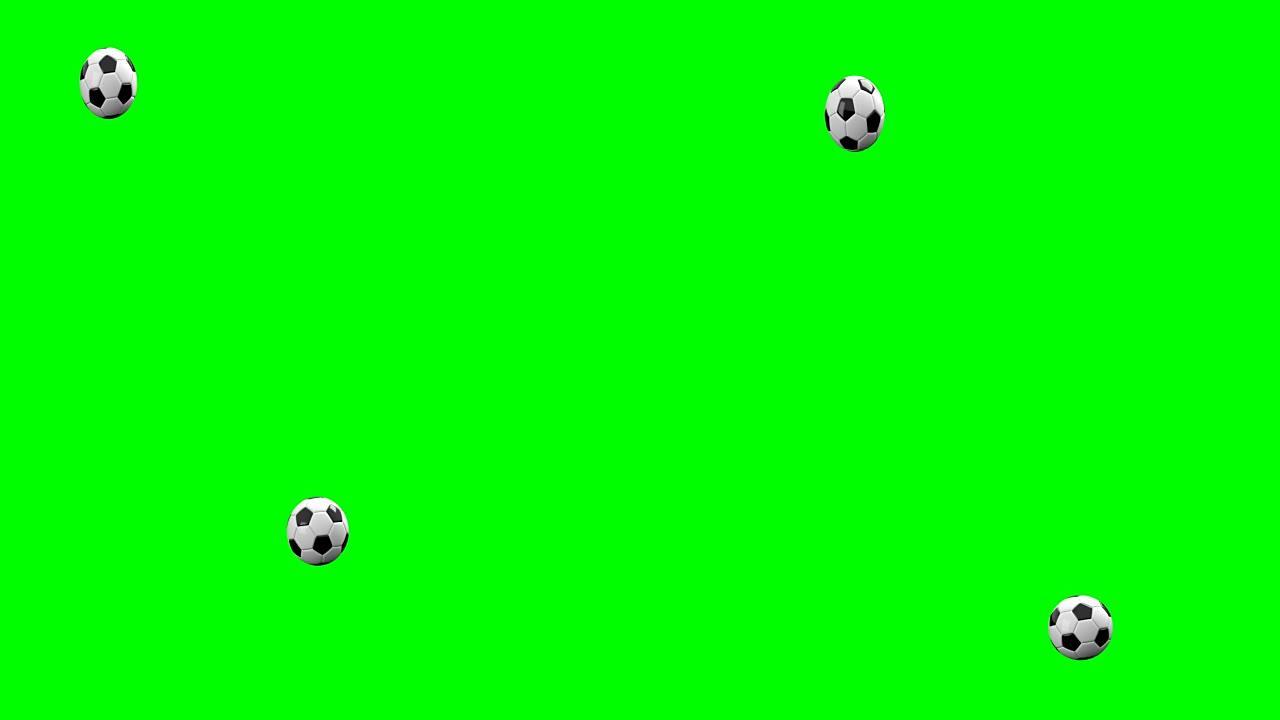足球，4K格式带绿屏播放任何视频