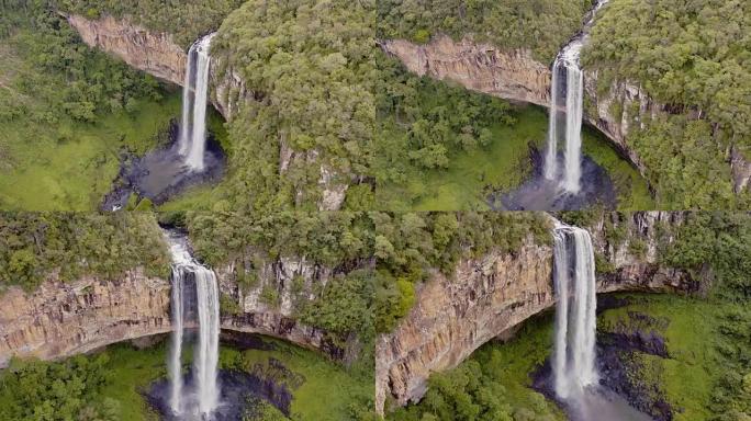 Caracol Falls in Canela，RS，巴西