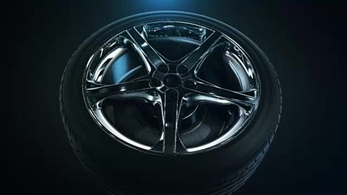 4k质量3d动画轮胎背景，光线明亮，无缝循环。