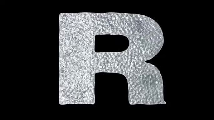 字母R-动画冰水字母概念