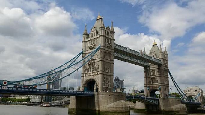 横跨泰晤士河的塔桥，英国伦敦，英国，HD格式