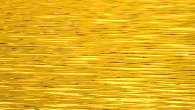 金色水波的水面抽象背景运动