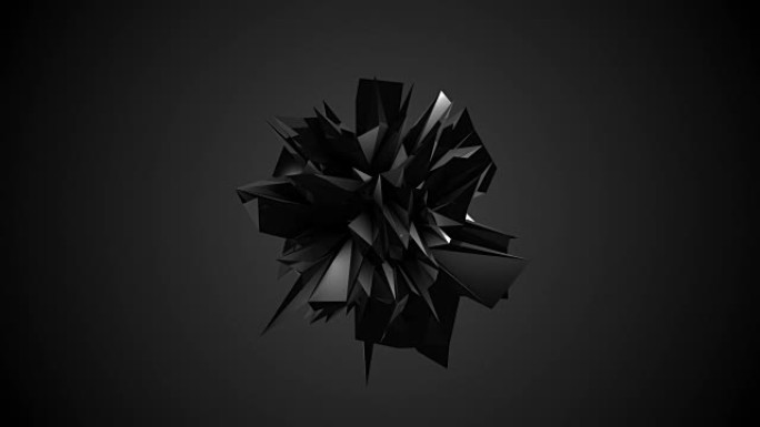 抽象黑色分形几何元素