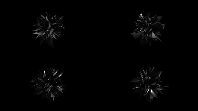 抽象黑色分形几何元素
