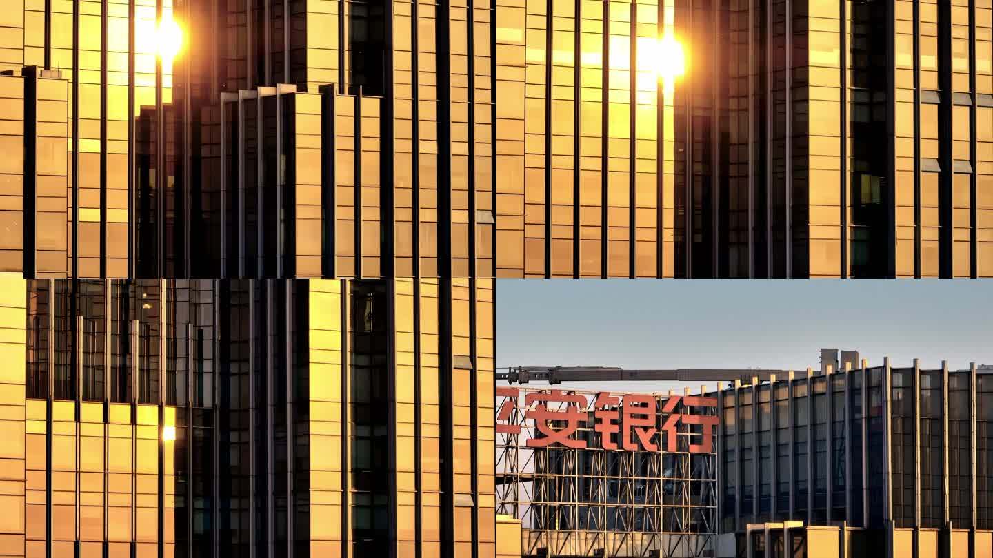 珠江新城 特写 光影 玻璃幕墙