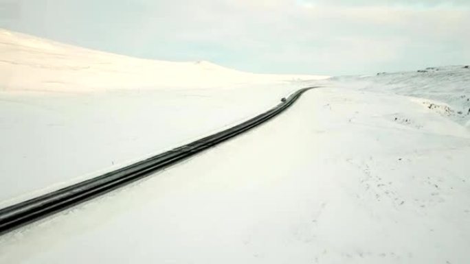 冰岛的蜿蜒道路