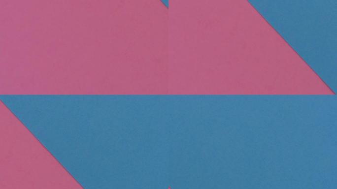 纸张背景，蓝色和粉红色除以对角线