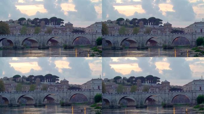 意大利罗马台伯河上的建筑