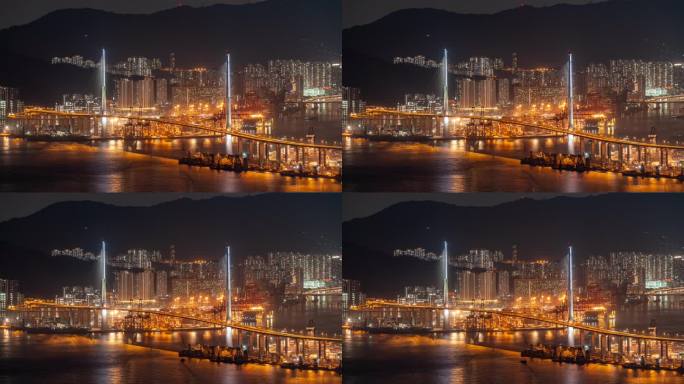 香港昂船洲大桥夜景