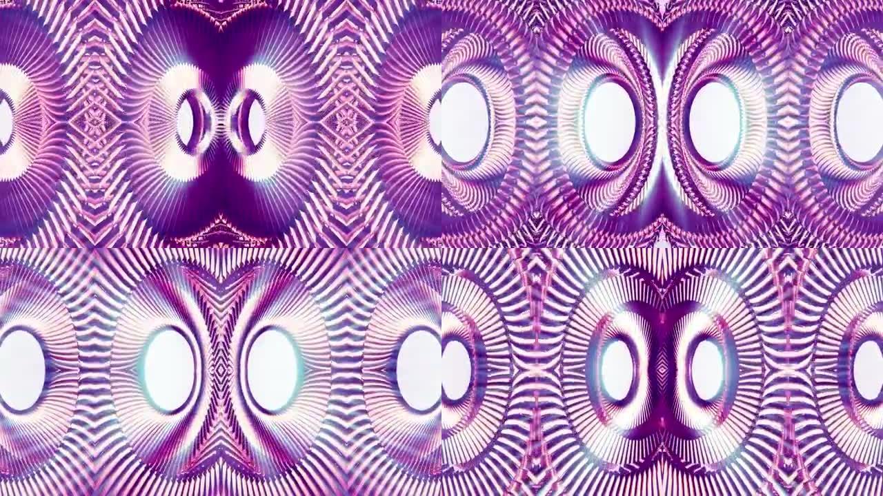 闪亮的装饰性紫色金属链万花筒无缝循环图案动画抽象背景新质量民族部落假日本土通用运动动态酷漂亮快乐音乐