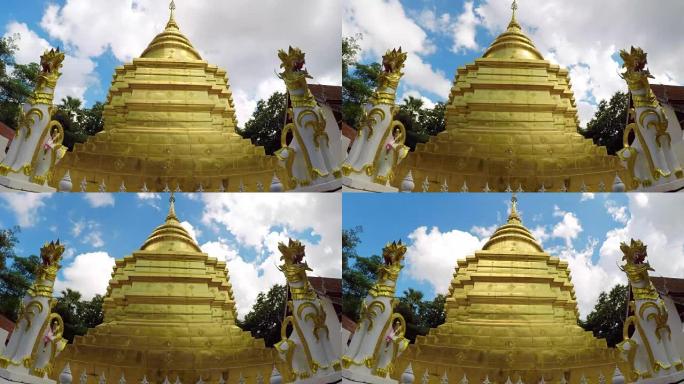 时间流逝Wat Phrathat Sri Jomtong, Phayao省，泰国