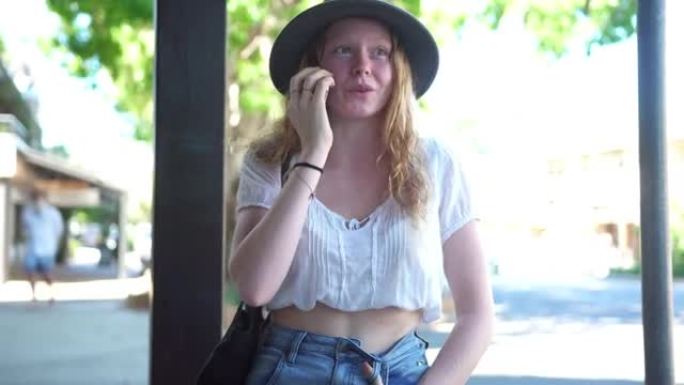 Woman calling someone using smart phone