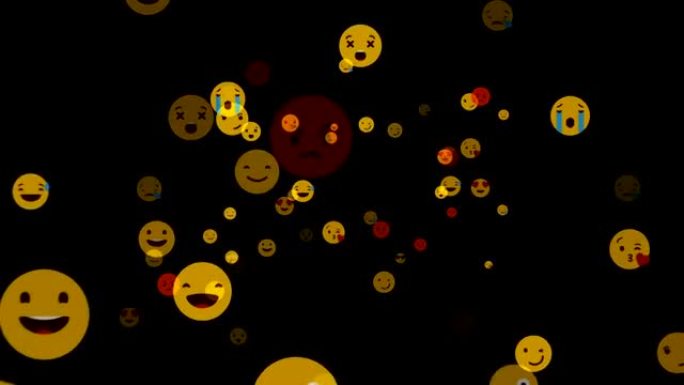社交网络和表情符号微笑-阿尔法频道