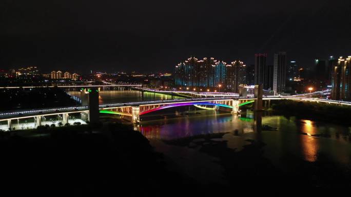 3航拍泉州田安大桥灯光秀