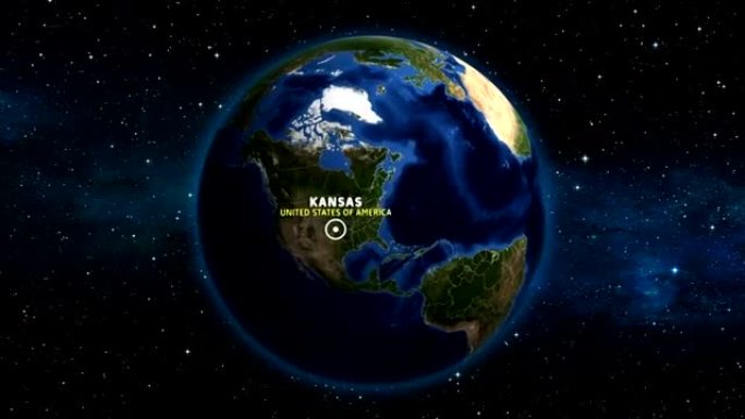 美国堪萨斯地图-地球变焦