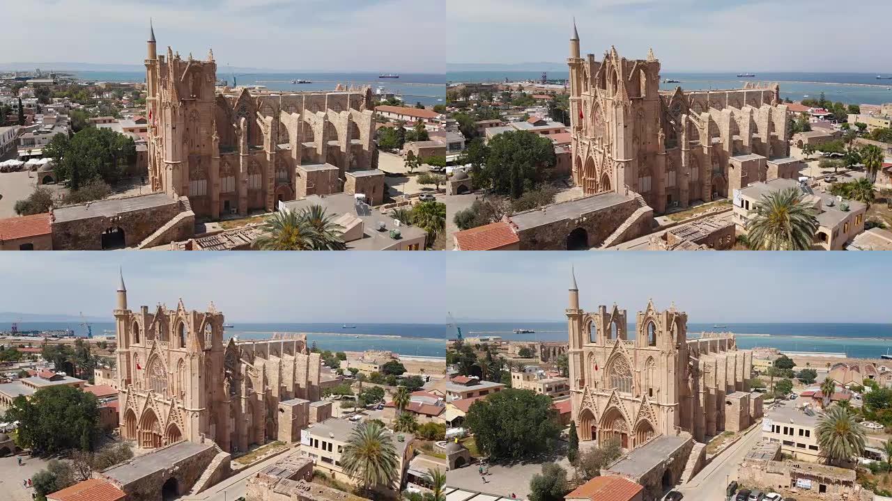 塞浦路斯加齐·马格萨 (法马古斯塔) 的拉拉·穆斯塔法帕夏清真寺 (圣尼古拉斯大教堂)