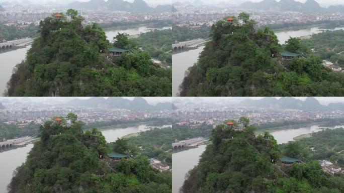 广西桂林叠彩山景区航拍 (6)