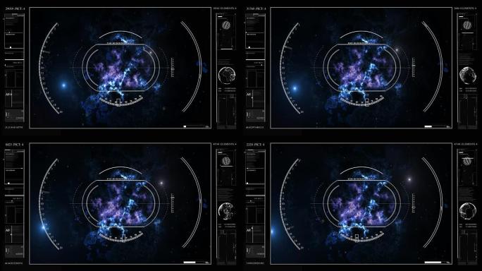 科幻是一种定制的未来取景器界面，用于相机和摄像机，一种高科技航天器。HUD。