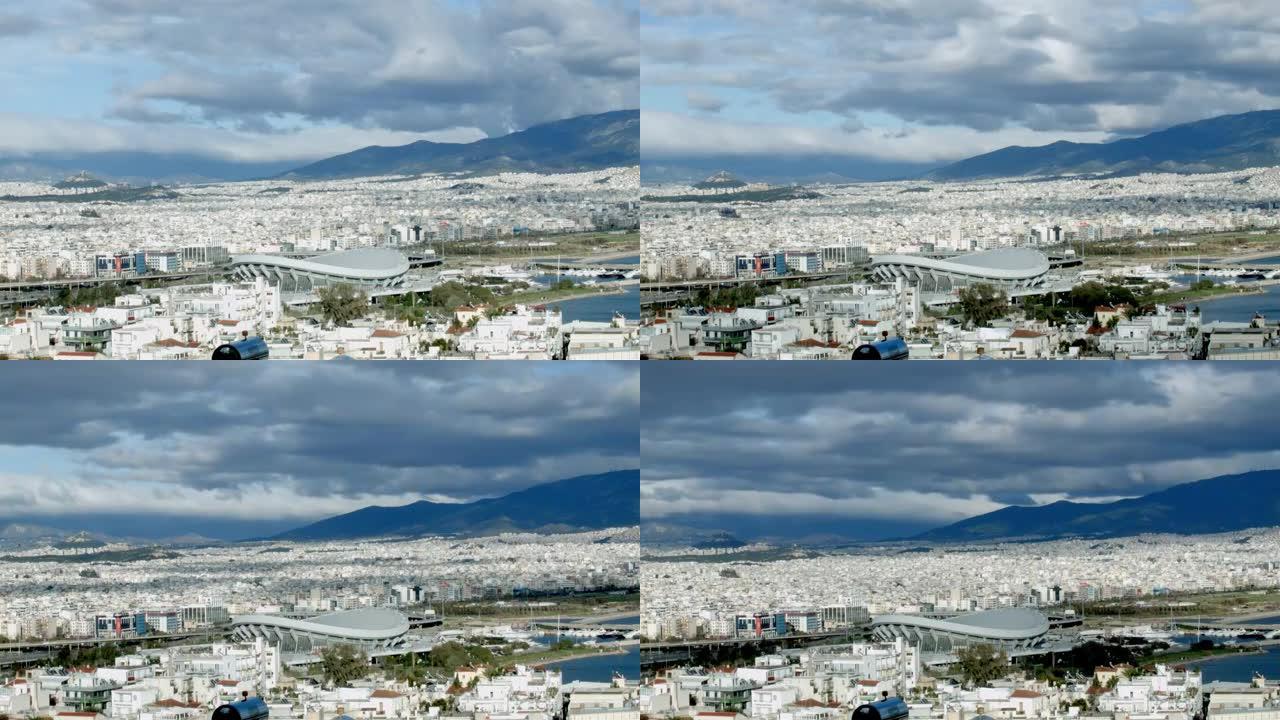延时-雅典-希腊-从比雷埃夫斯看雅典