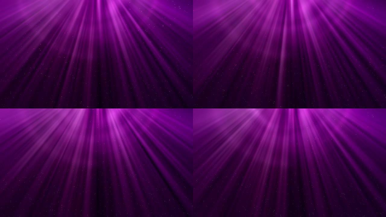 紫色的光线从顶部闪耀-动画运动背景循环