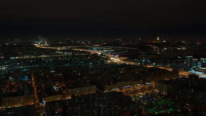 莫斯科和三环路夜景