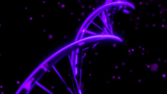 DNA自旋RNA双螺旋慢科学电子显微镜特写数字4K