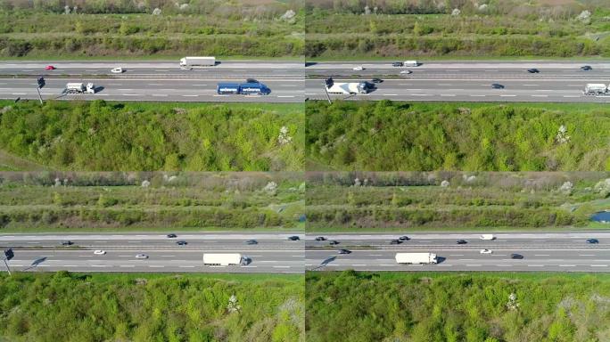 高速公路的鸟瞰图