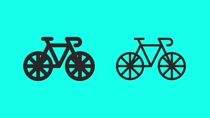自行车快速速度-矢量动画